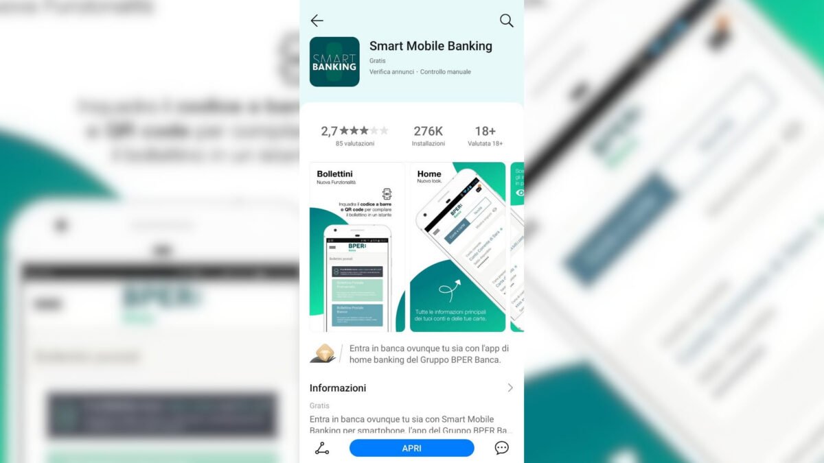 Smart Mobile Banking BPER Banca Huawei AppGallery