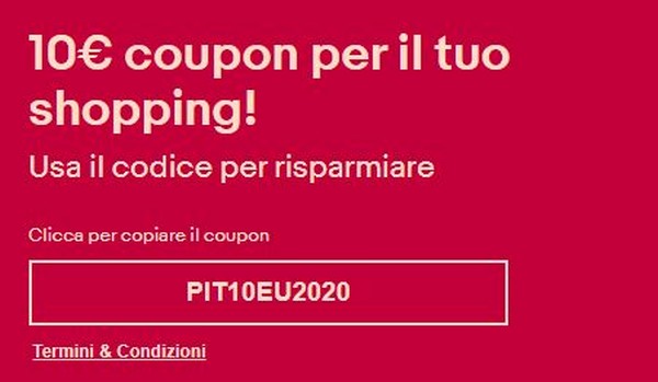 ebay coupon sconto xiaomi pit10eu2020 ottobre 2