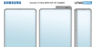 samsung galaxy z fold selfie camera pop-up
