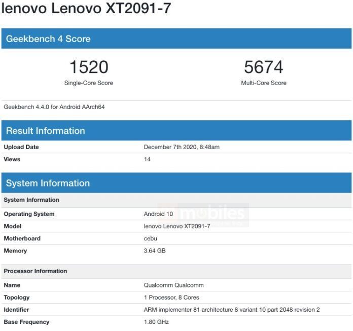 lenovo k12 pro geekbench