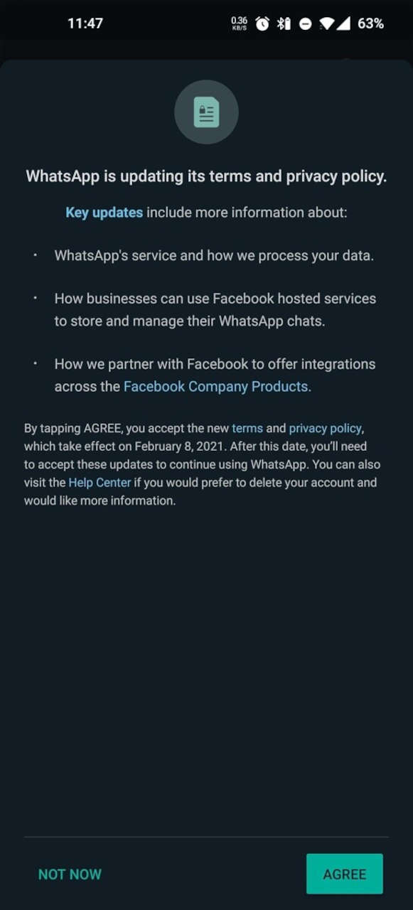 whatsapp facebook condivisione dati