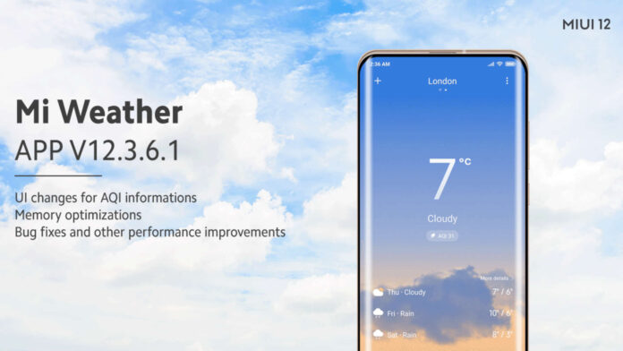 xiaomi meteo aggiornamento