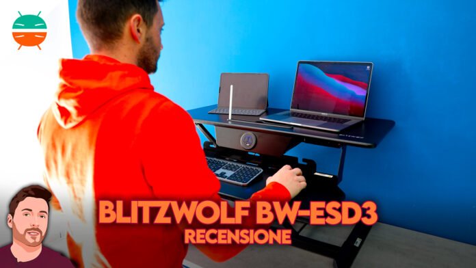 Recensione-Blitzwolf-BW-ESD3-supporto-scrivania-altezza-regolabile-elettrico-elettronicamente-prezzo-caratteristiche-dimensioni-sconto-coupon-italia-copertina