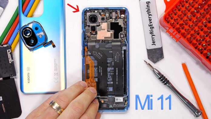Xiaomi Mi 11 teardown jerryrigeverything