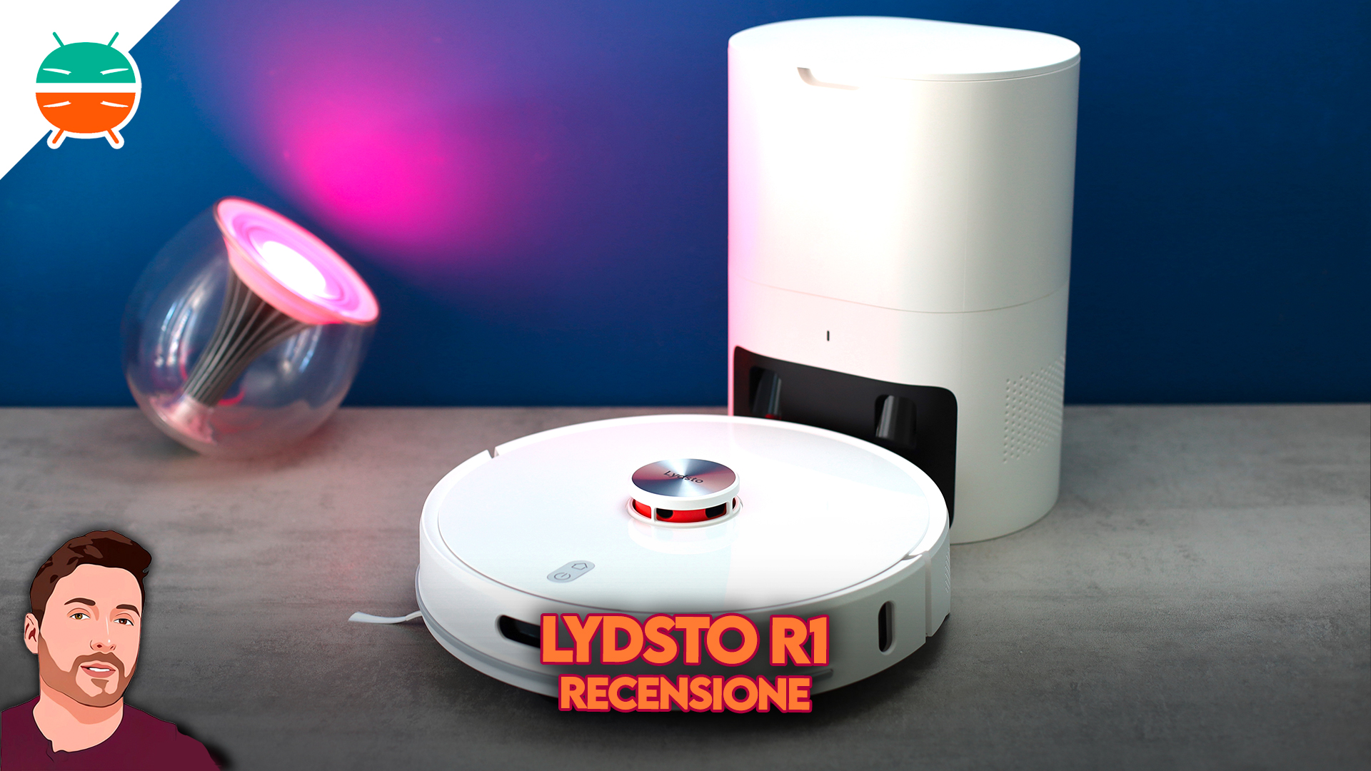 Lydsto R1 Aspirapolvere robot,Collezione di polvere completamente chiusa,2700 Pa,Serbatoio dellacqua da 250 ml,Navigazione laser LDS Rumore basso,Controllo App bianca 