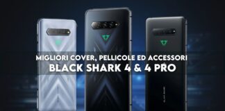 black shark 4 pro cover pellicole accessori