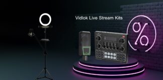 vidlok live stream kits dsp microfono ring light streamer