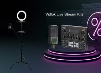 vidlok live stream kits dsp microfono ring light streamer