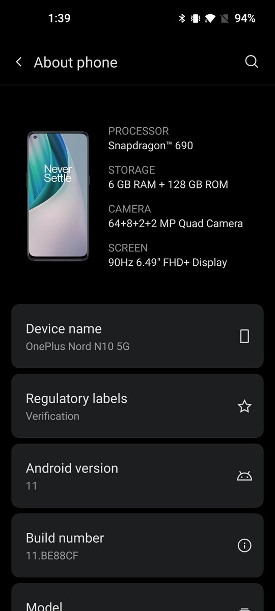 oneplus nord n10 android 11