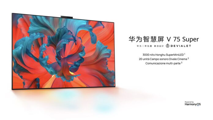 huawei smart screen tv v75 super mini LED specifiche prezzo uscita
