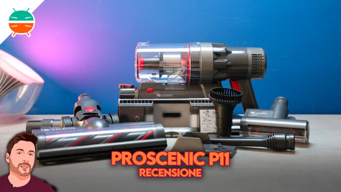 Recensione-Proscenic-P11-aspirapolvere-ciclonico-wireless-senza-fili-dyson-migliore-roborock-vs-dreame-prezzo-potenza-batteria-italia