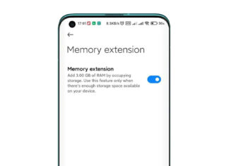 xiaomi memory extension