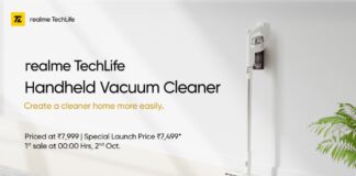 realme techlife handheld vacuum cleaner aspirapolvere senza fili specifiche prezzo uscita 30/09