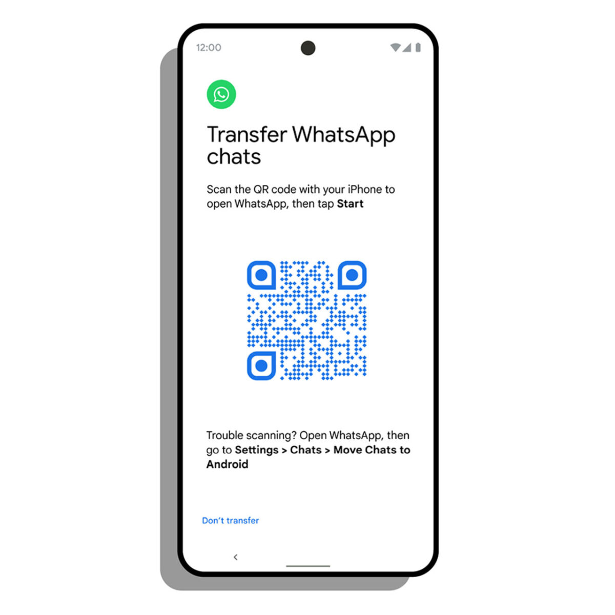 whatsapp trasferimento chat iphone android