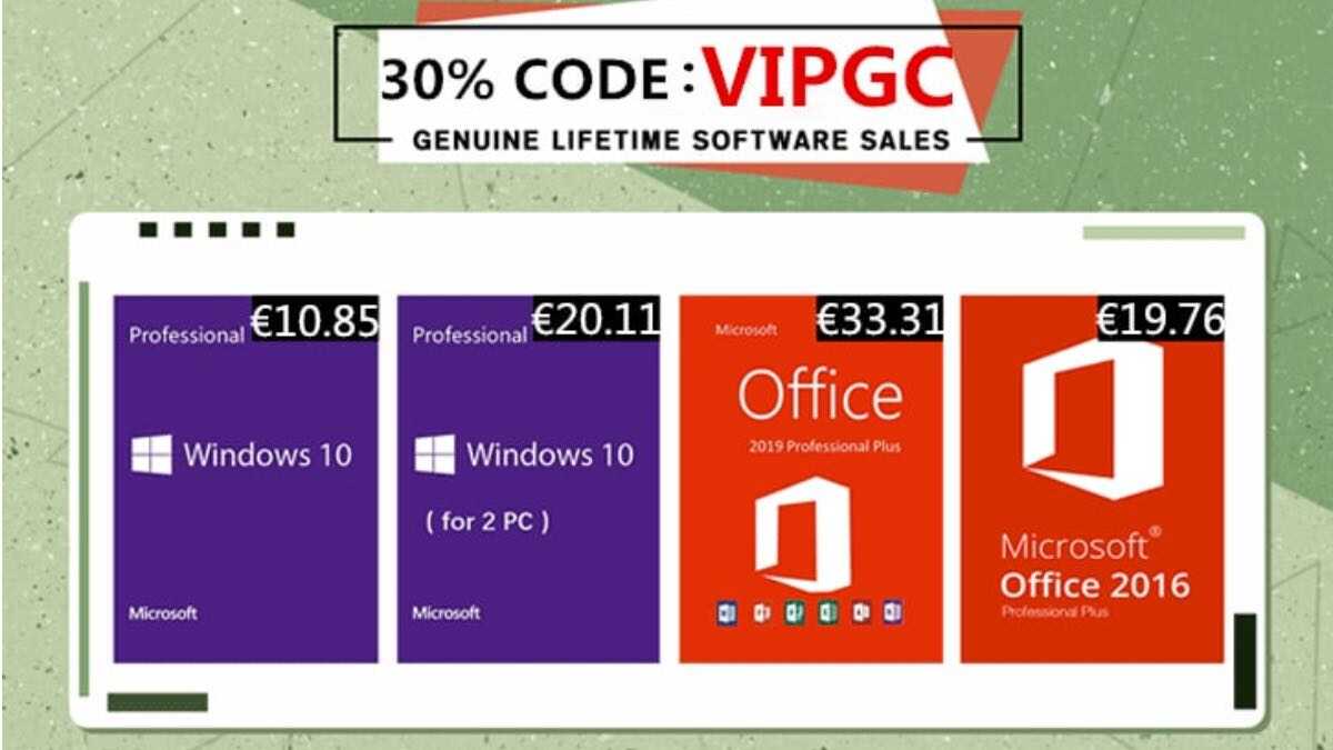 vipkeysale licenza vita windows 10 office 2016 offerta prezzo 2