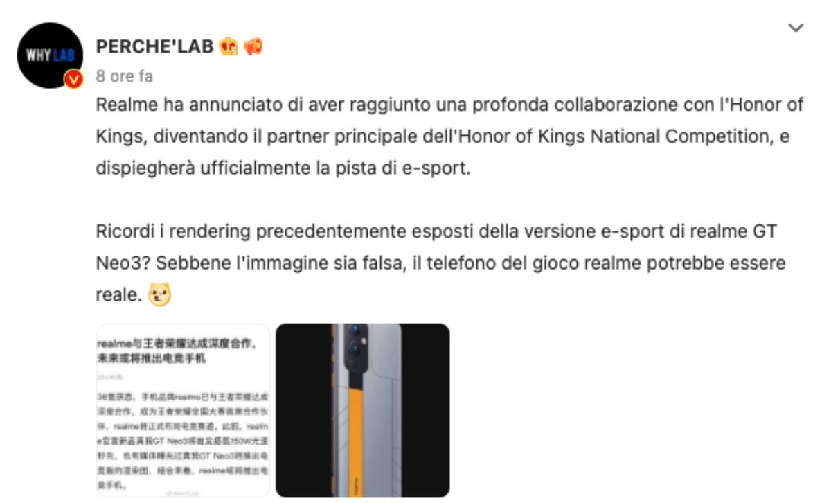 realme gt neo 3 versione gaming honor of kings leak 2