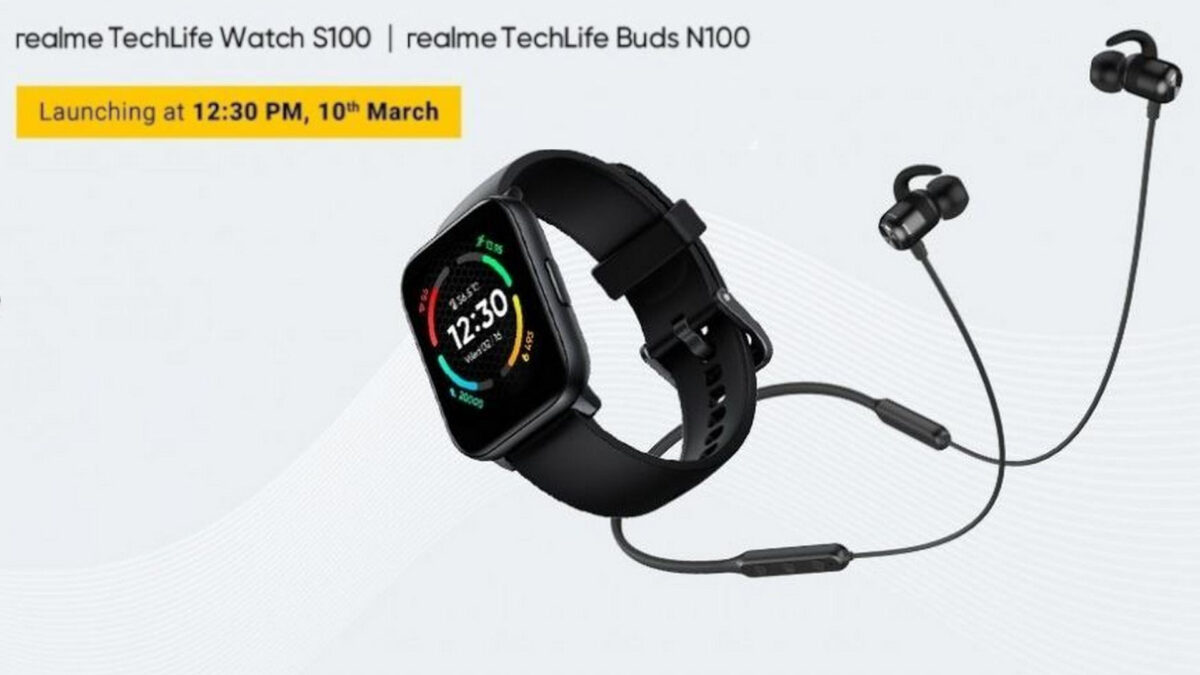 realme techlife watch s100 techlife buds n100 smartwatch cuffie dettagli uscita leak