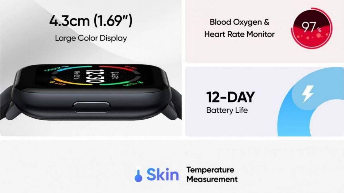 realme techlife watch s100 techlife buds n100 smartwatch cuffie dettagli uscita leak