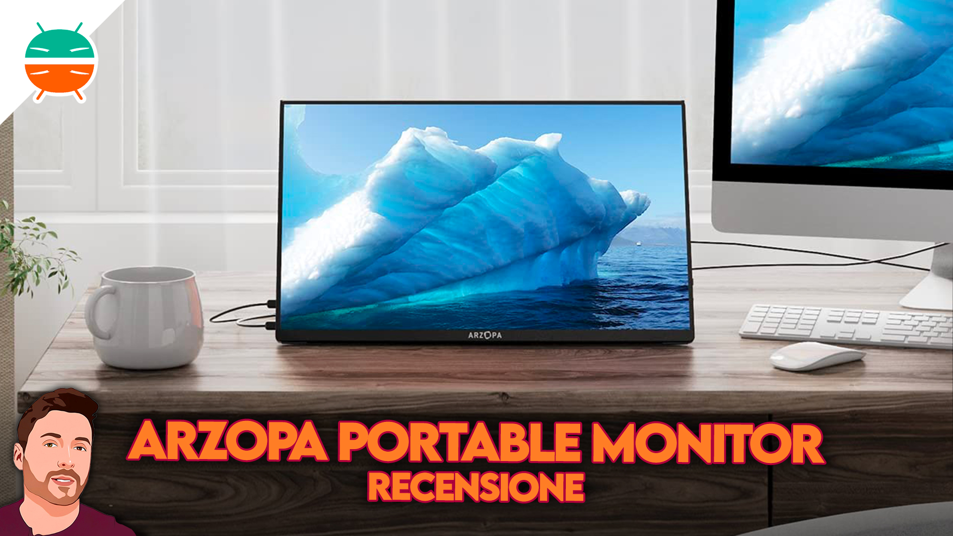 Portable Monitor, Arzopa 13.3'' 2K HDR Portable Laptop Monitor USB