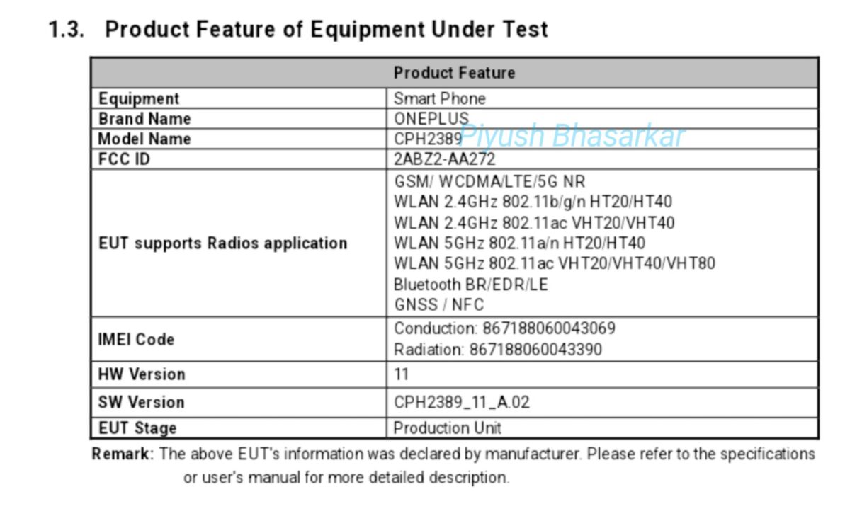 OnePlus N300 5G certificazione FCC specifiche tecniche leak
