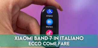 Xiaomi Band 7 italiano lingua come fare