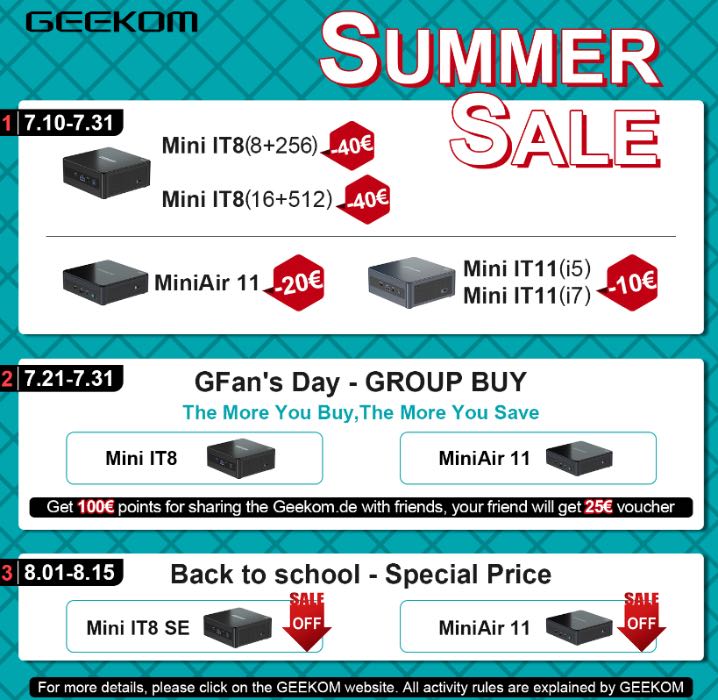 GEEKOM Summer Sale