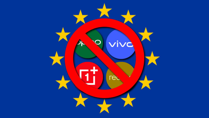 oneplus oppo realme vivo ban europa