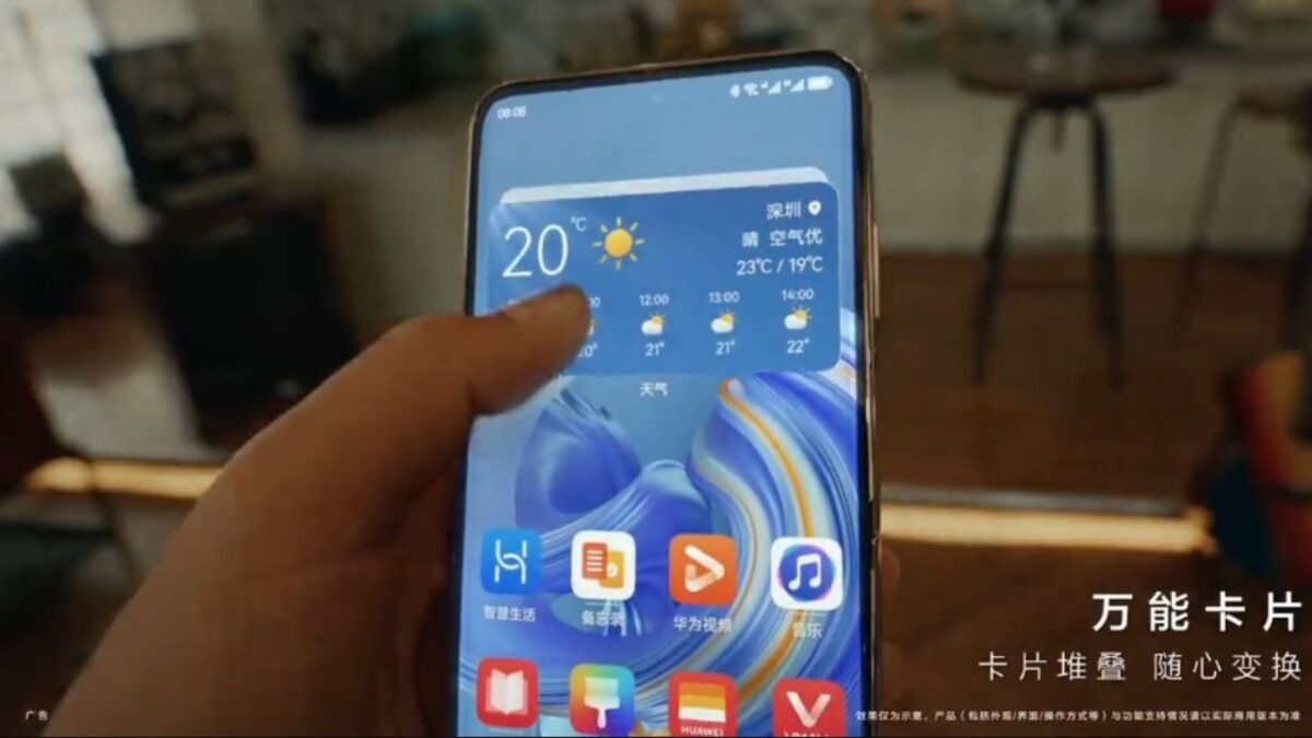 Huawei Flip Phone P Pocket fotocamera sotto lo schermo leak
