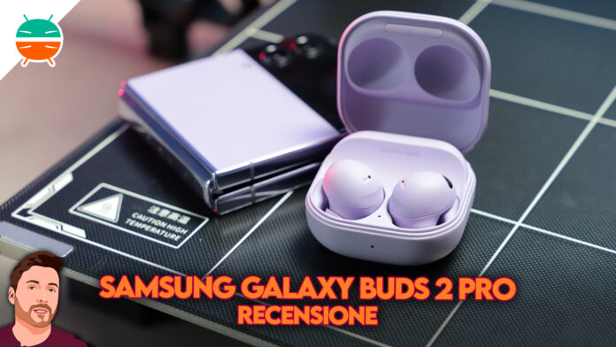 Recensione-Samsung-Galaxy-Buds-2-Pro-migiliori-auticolari-TWS-wireless-senza-fili-top-di-gamma-ANC-cancellazione-del-rumore--iphone-android-prezzo-sconto-coupon-italia-copertina