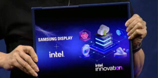 samsung intel display rollable notebook