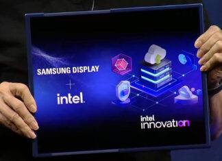 samsung intel display rollable notebook