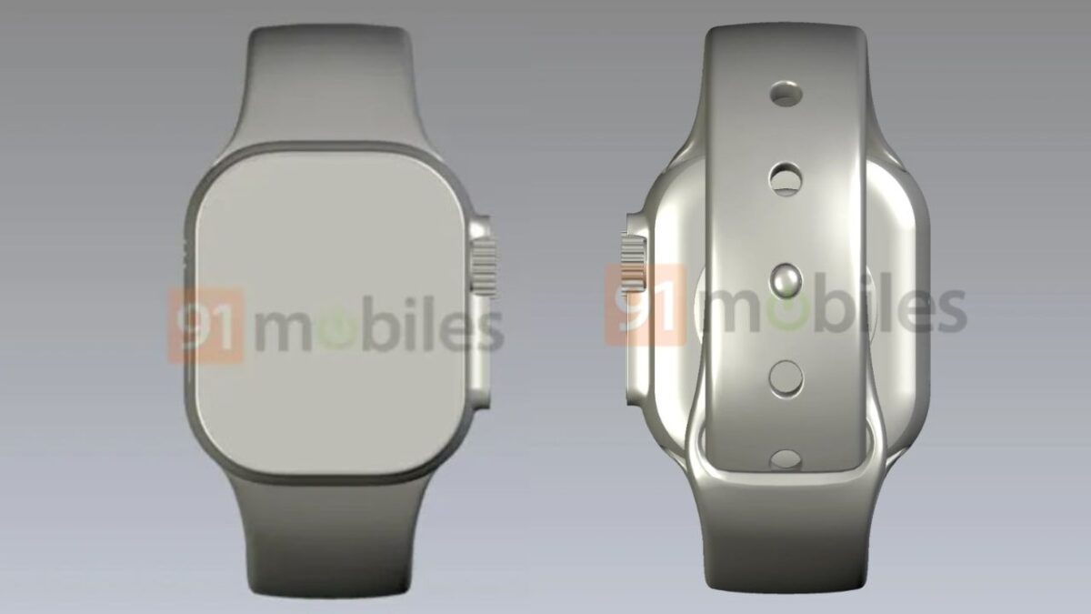 Apple Watch Pro rendering cad design leak