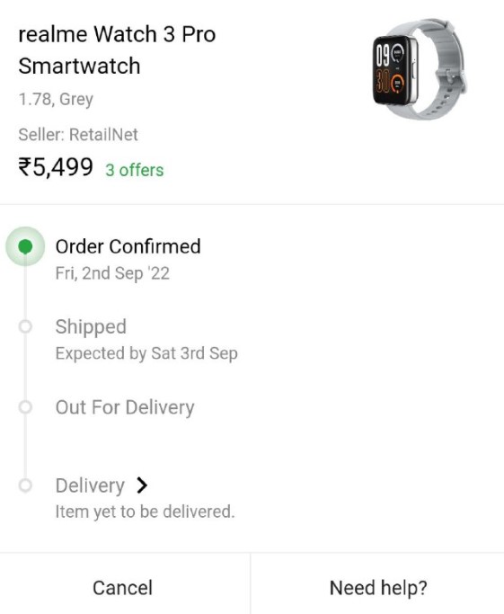 Realme Watch 3 Pro prezzo leak