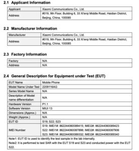 Redmi Note 11 Pro 2023 caratteristiche leak