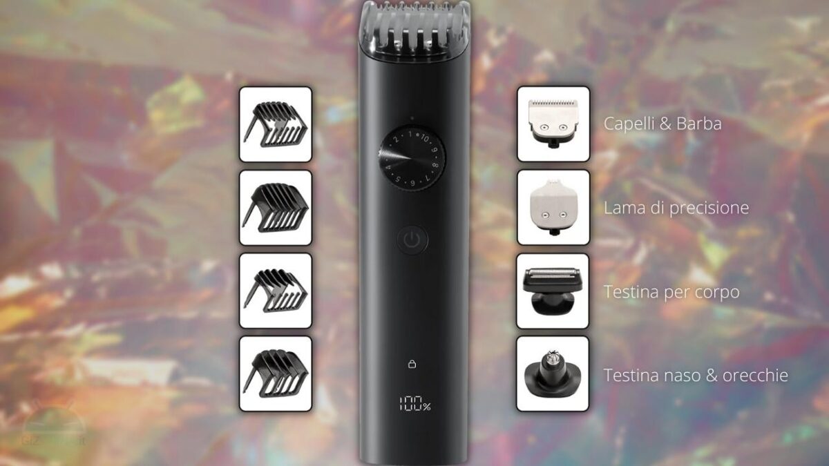 xiaomi grooming kit pro tagliacapelli regolabarba