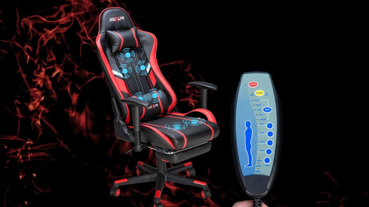 Godetevi un bel massaggio alla schiena mentre giocate con questa sedia da  gaming Douxlife 