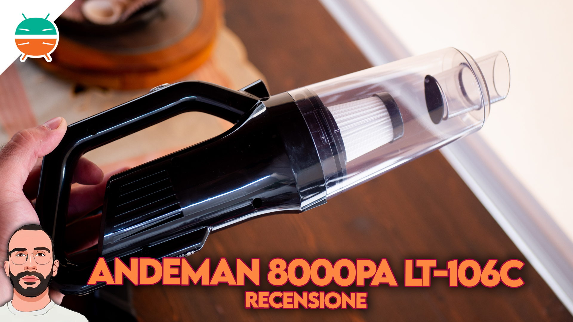 Recensione Aspirapolvere manuale Andeman 8000Pa: economico e ideale per la  tua AUTO! 
