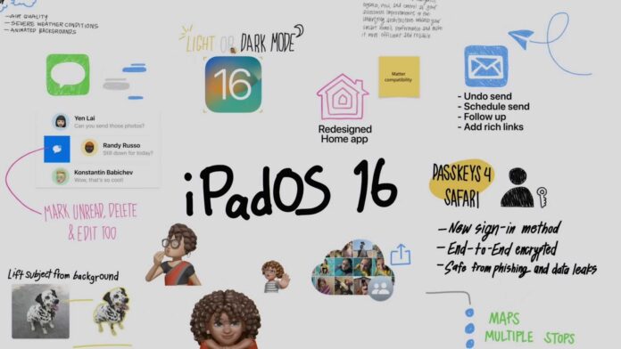 iPadOS iOS 16.1