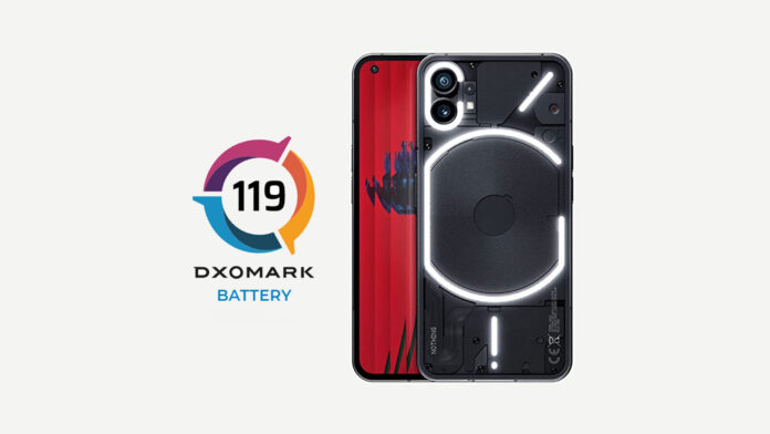 nothing phone 1 batteria dxomark