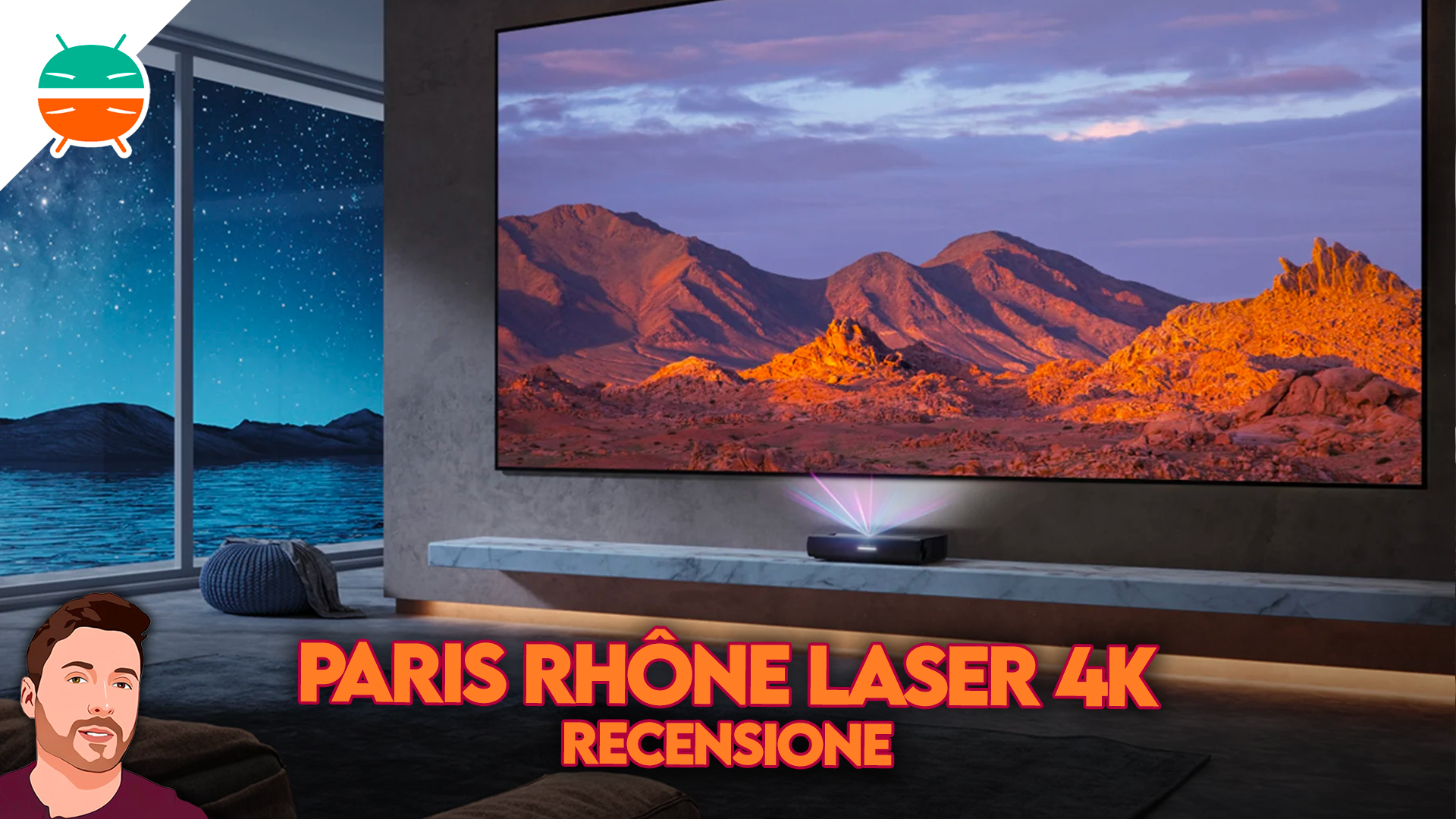 Recensione Paris Rhone Laser: proiettore 4K a corto raggio 