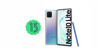samsung galaxy note 10 lite one ui 5.0 android 13