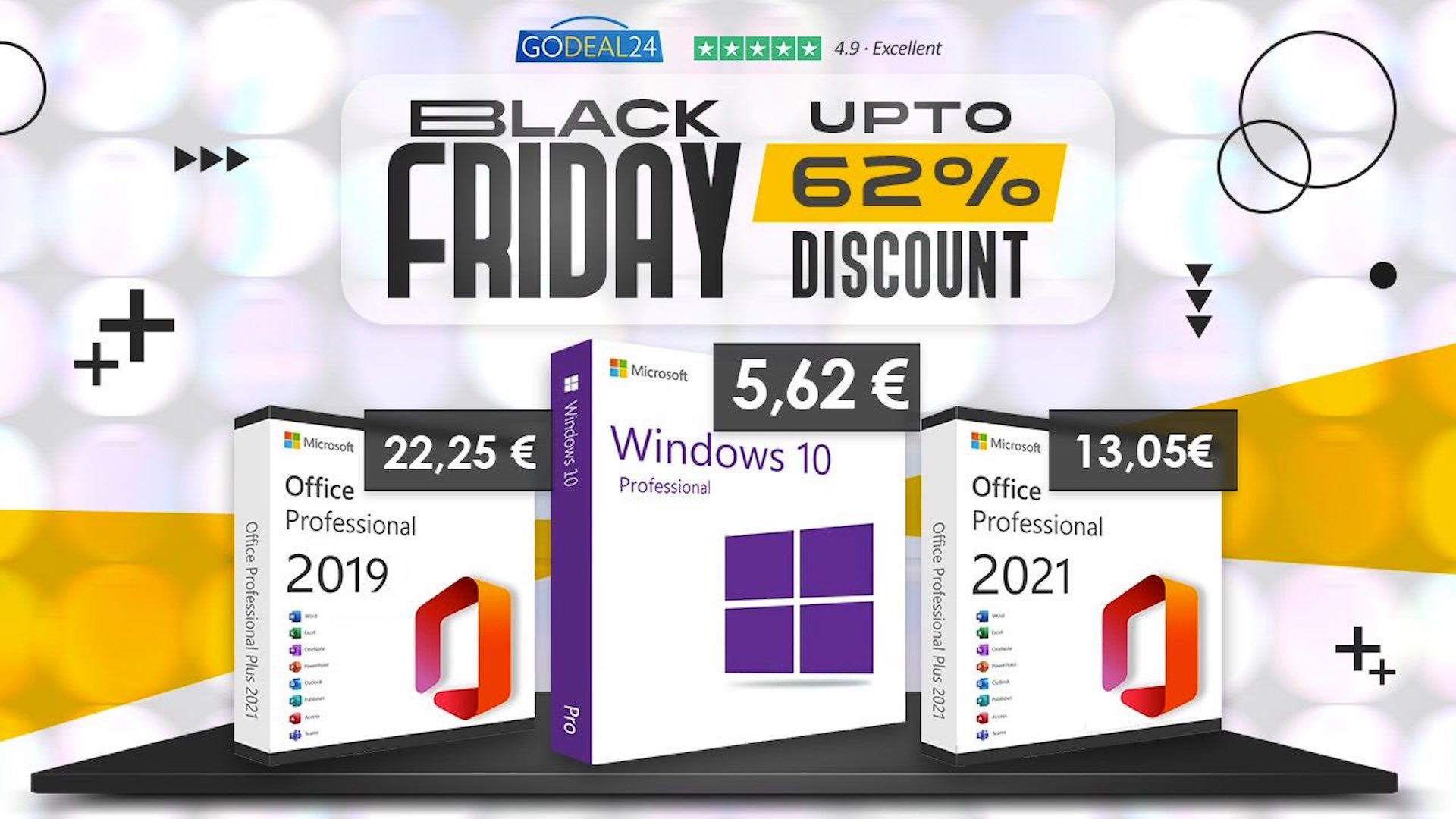 Windows 10 a 5.6€ e Office 2021 a 13€ con le offerte Black Friday di  GoDeal24! 