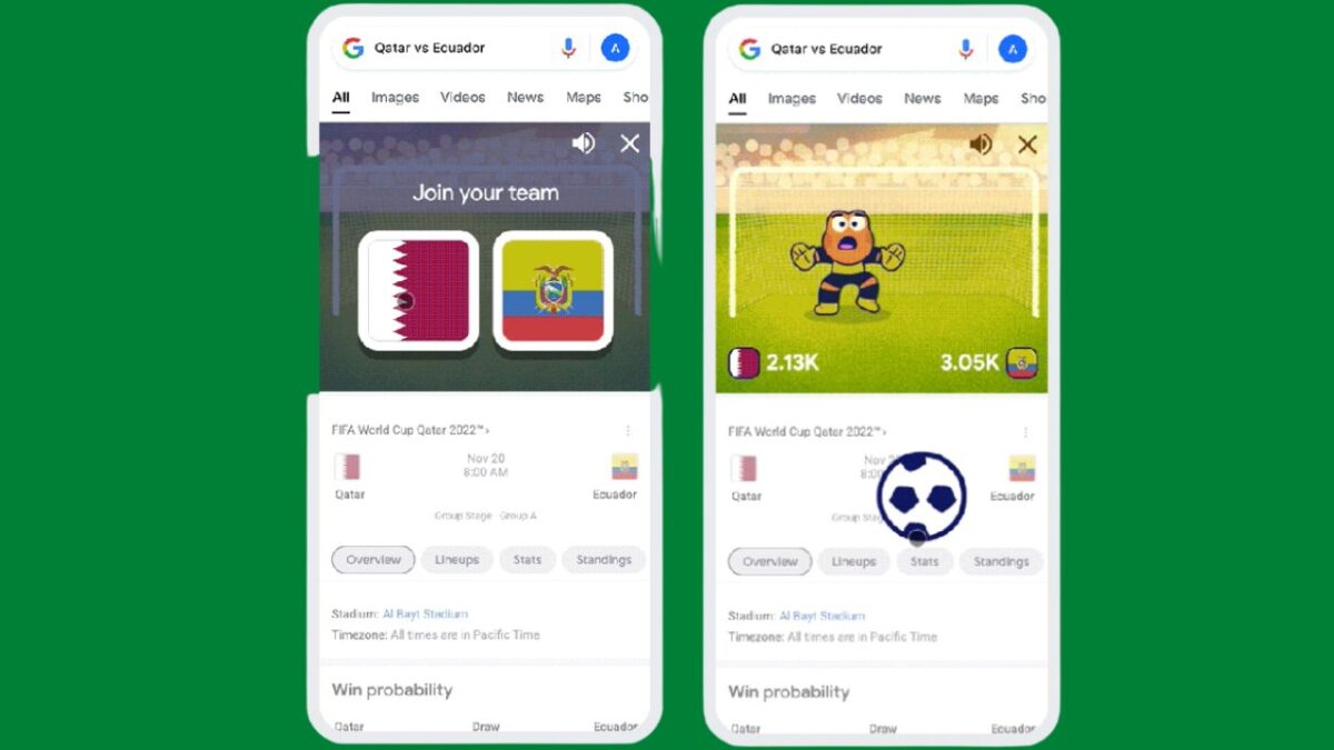 Google nuove funzionalità mondiali calcio 2022