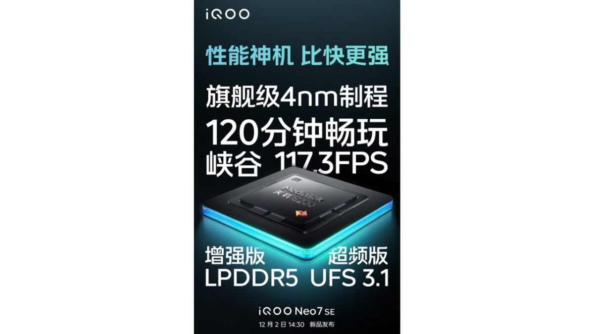 iQOO Neo 7 SE memoria caratteristiche
