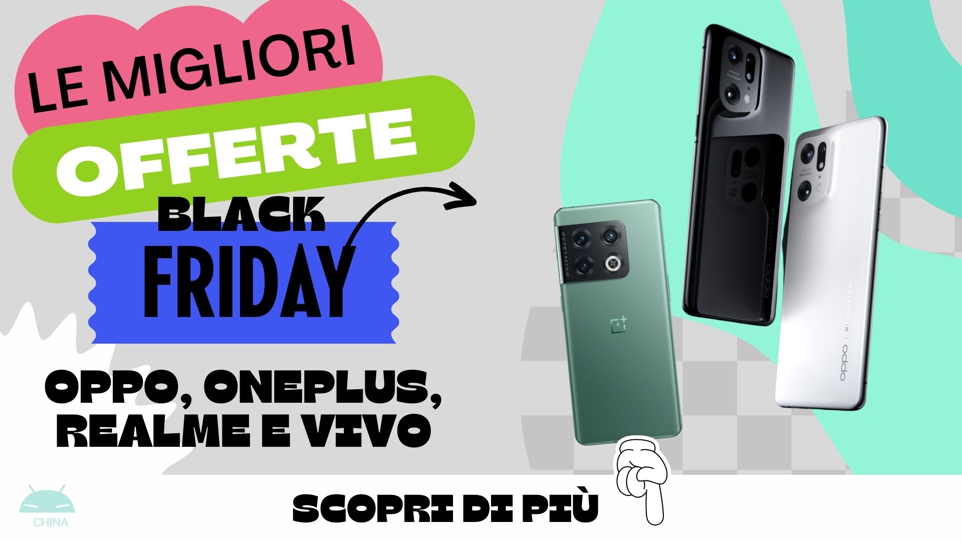 Le migliori offerte OPPO, OnePlus, Realme, vivo per il Black Friday 