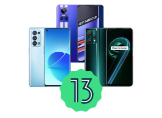 realme 9 pro+ gt neo 3 oppo reno 6 pro android 13