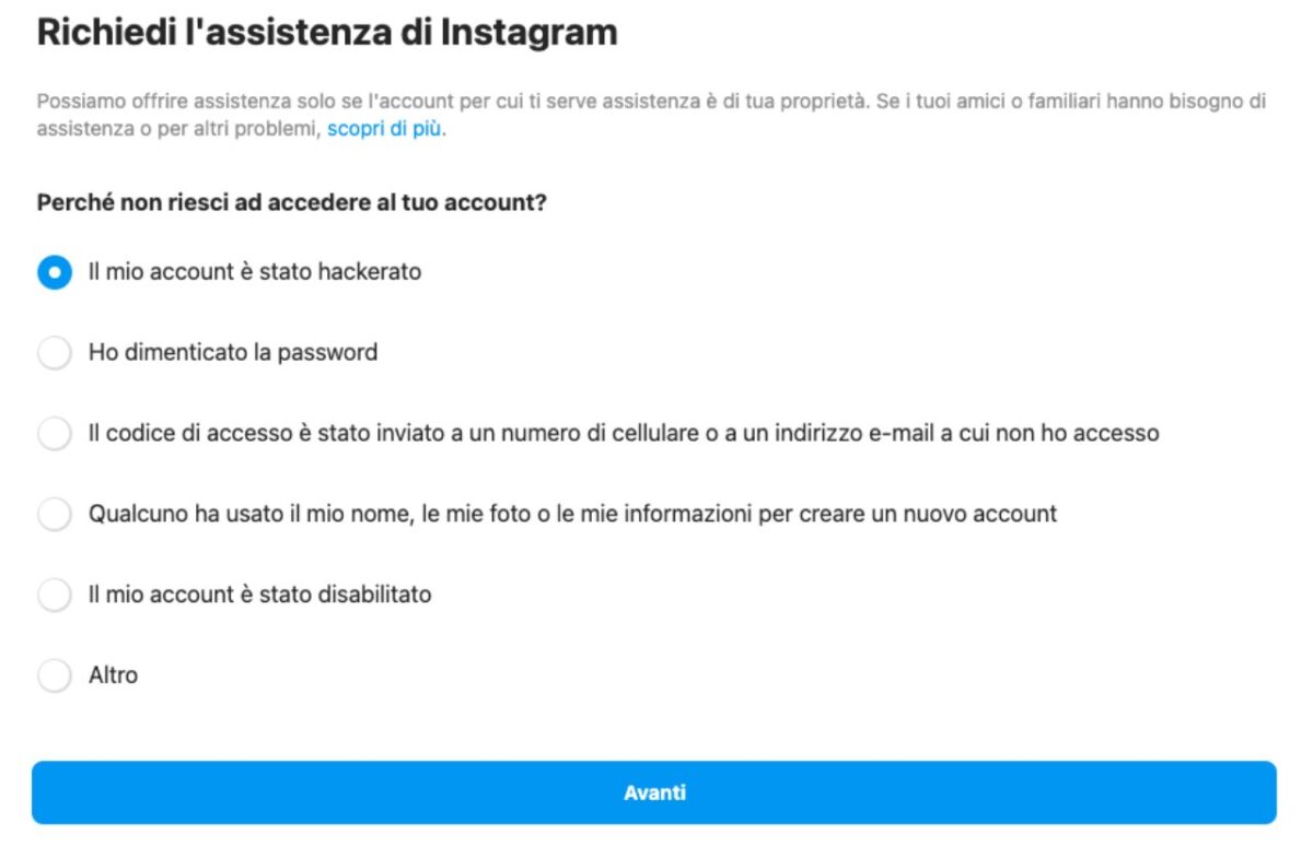 Come recuperare un account Instagram hackerato e la password