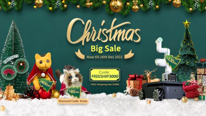 Elephant Robotics promo Natale gatto bracci robot offerta dicembre 2022