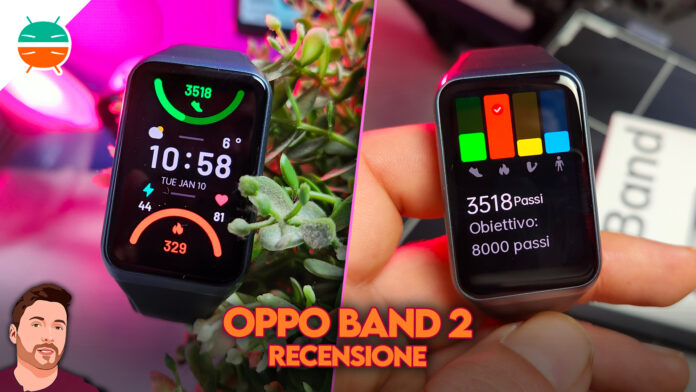 Recensione OPPO Band 2 migliore smartband fit smart band salute battito cardiaco ossigeno spo2 caratteristiche autonomia display prezzo sconto coupon italia