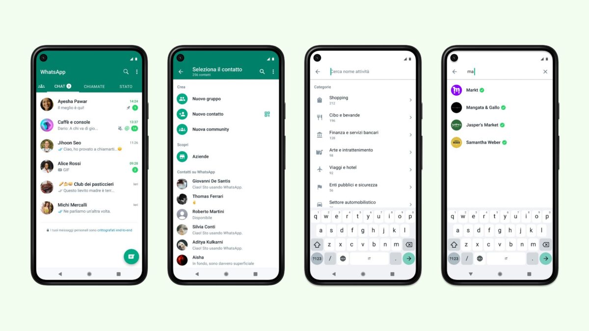 WhatsApp aggiornamento ricerca messaggio per data condivisione file drag and drop